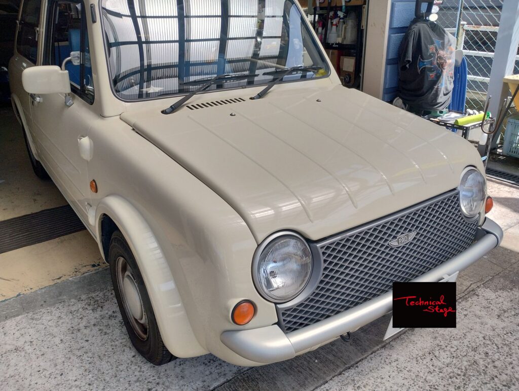 日産パオエアコン修理
